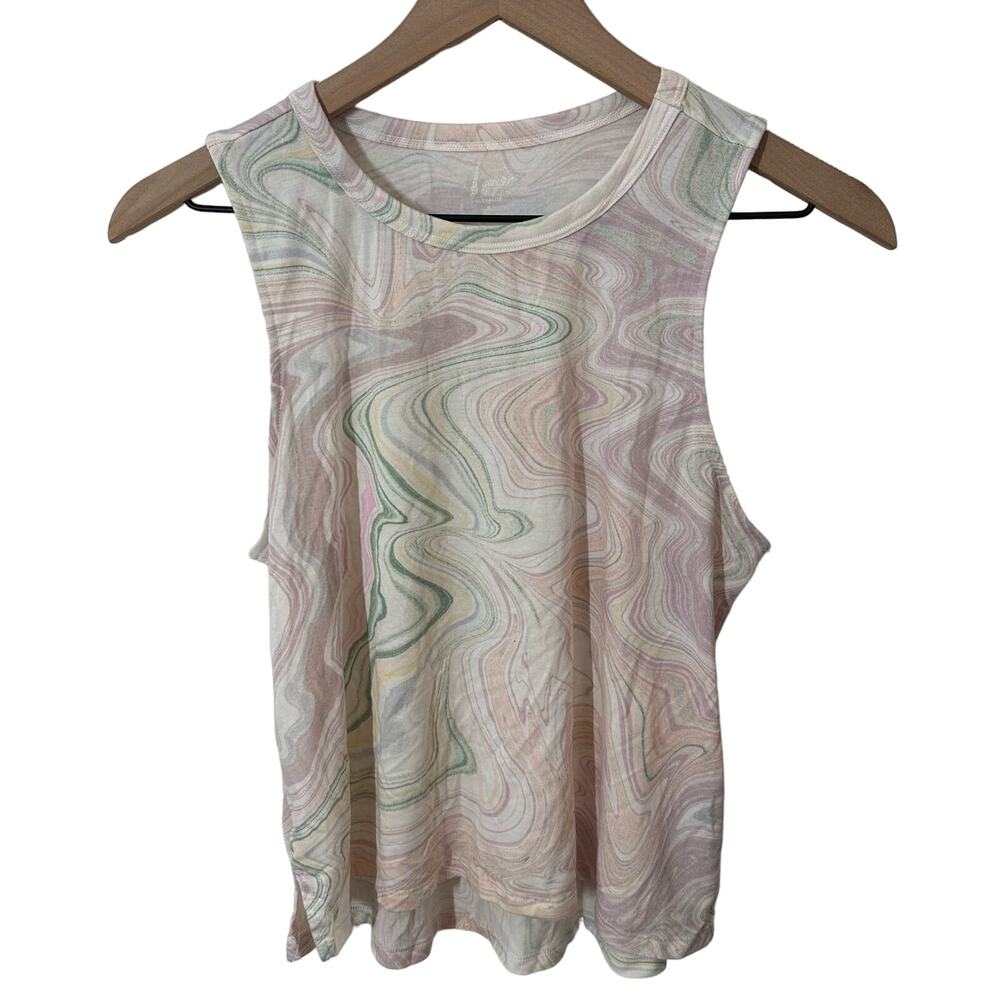 Old Navy Pink Swirl Pop UltraLite Sleeveless Active Tank Top Size Small Athletic